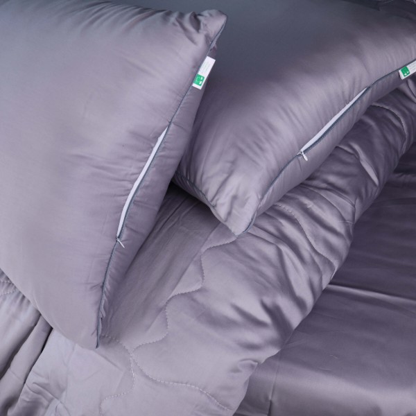 Фото - Одеяло летнее двуспальное евро MirSon №2983 200х220 Line Satin Premium 0251 SkyLine Ecosilk + 2 наволочки 50х70  (2200010975024)